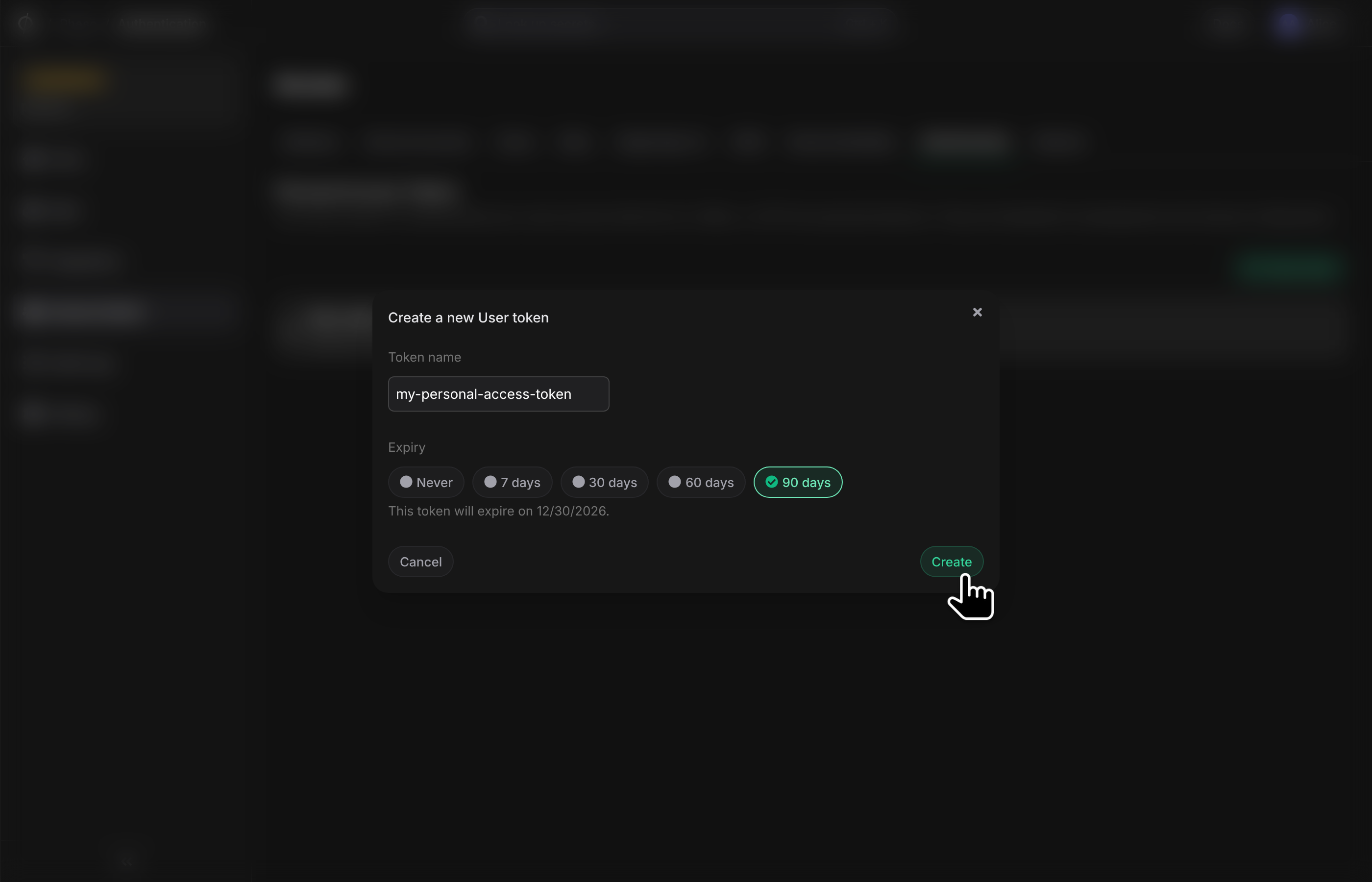 Configure Token Settings