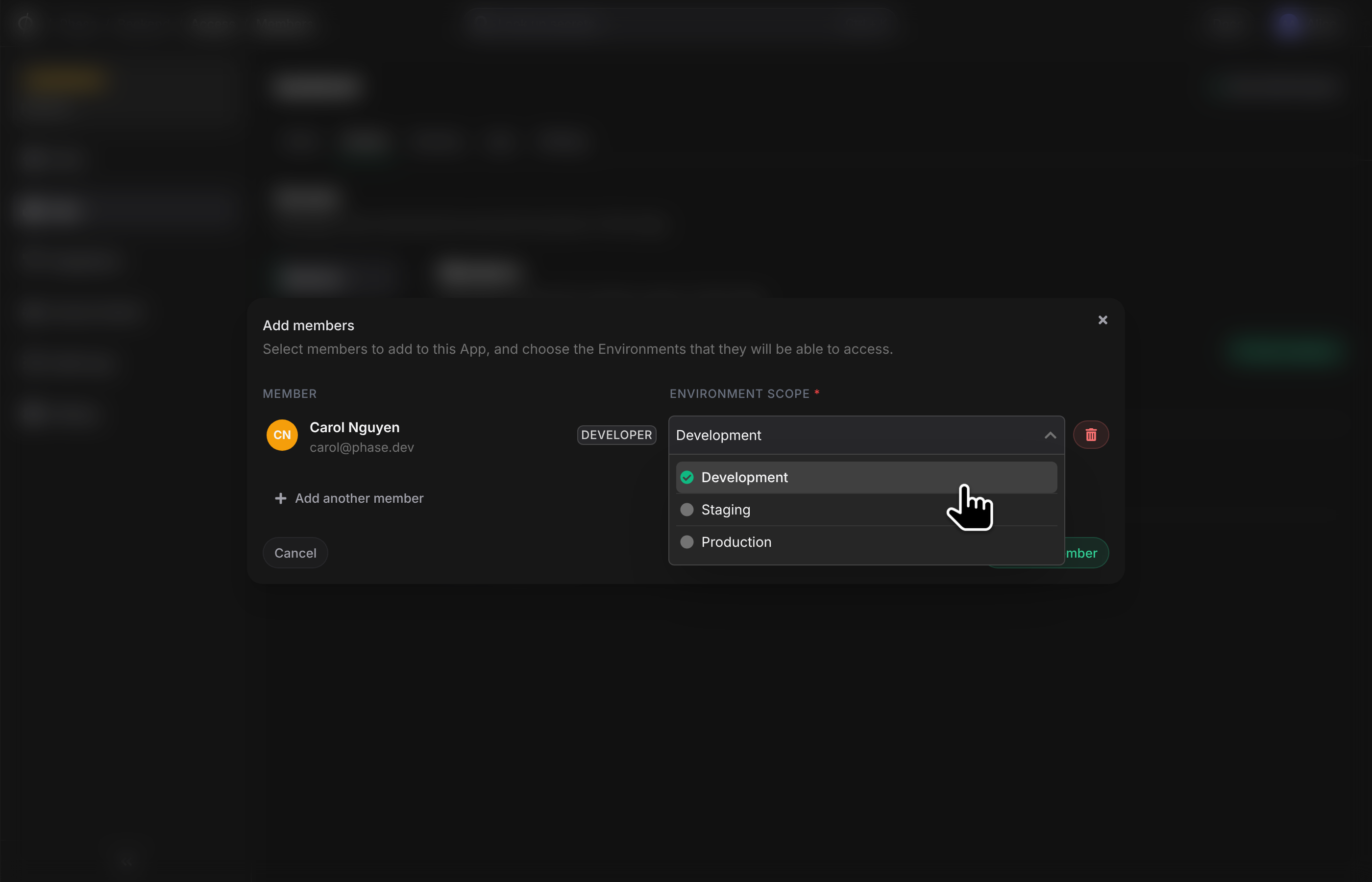 app member add