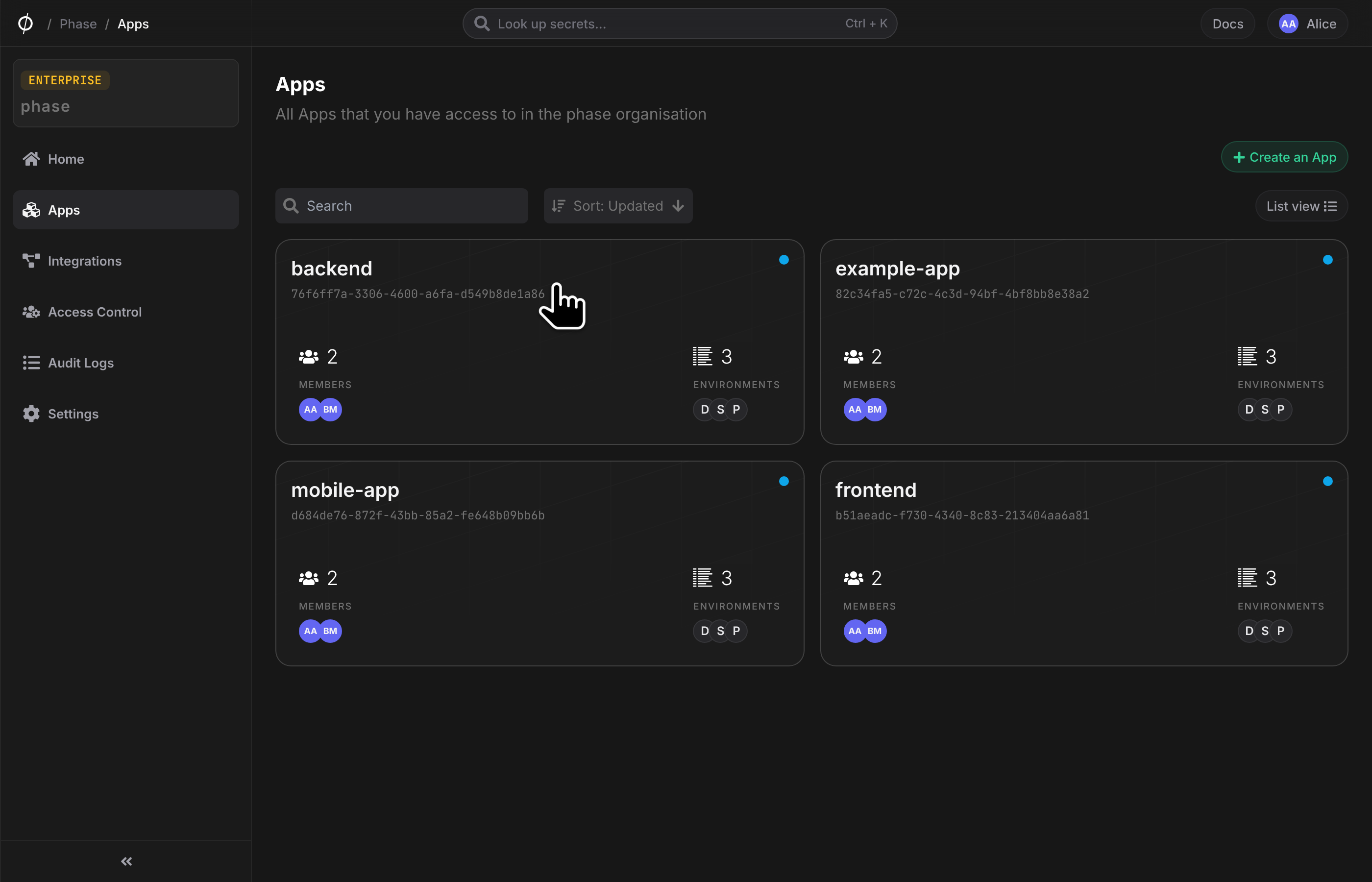 organisation apps