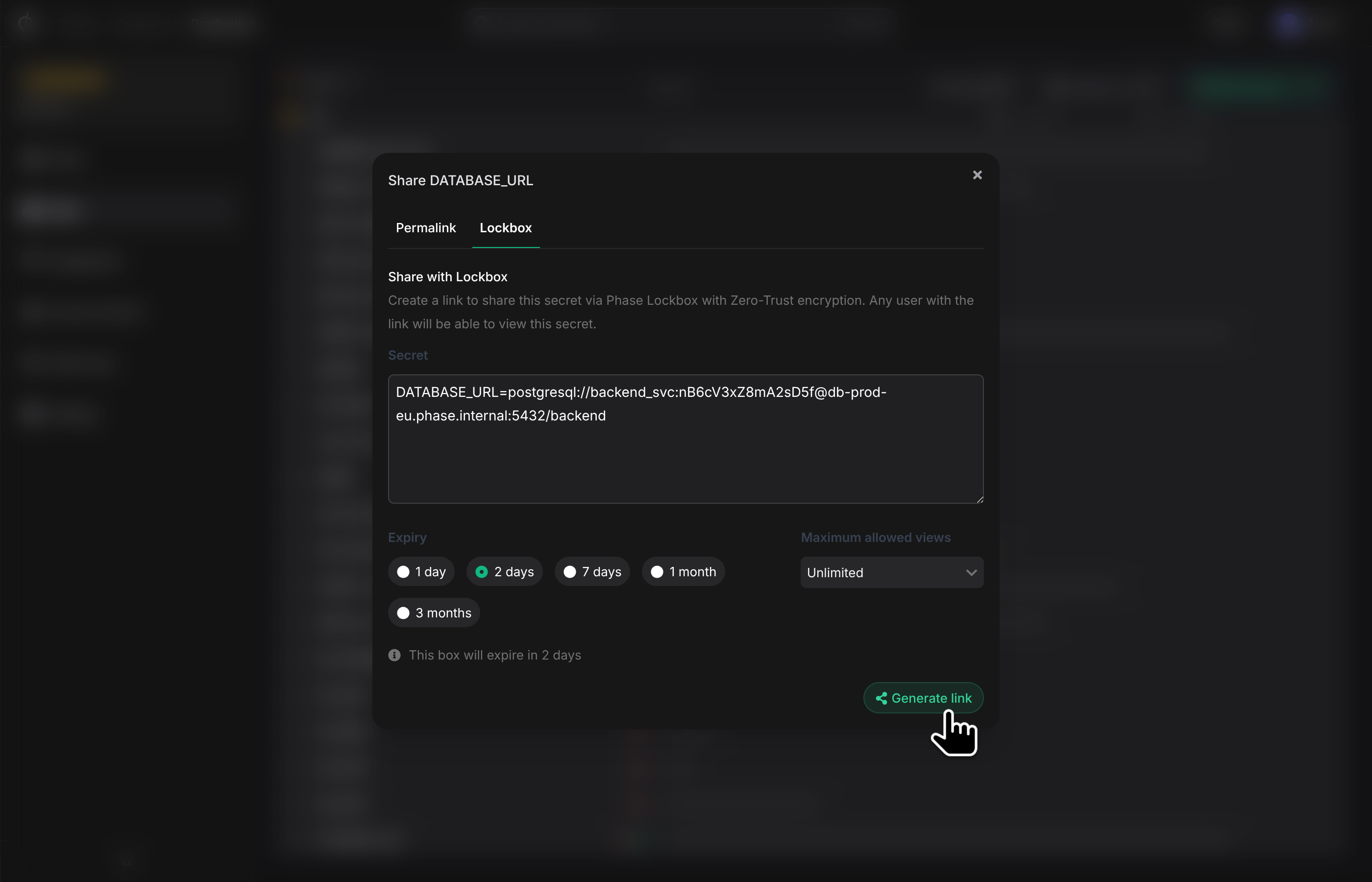 Create a Lockbox