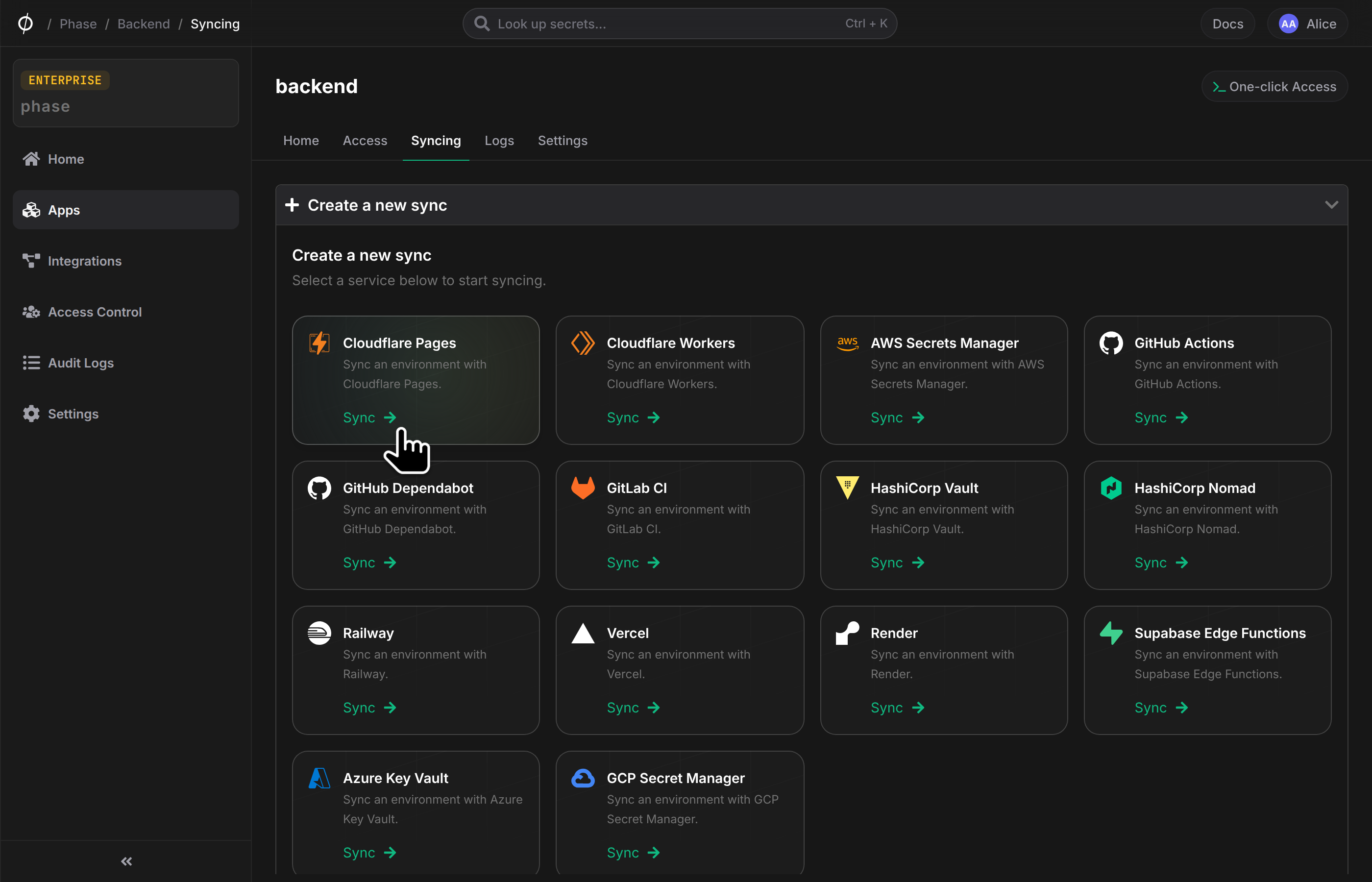 Create cloudflare pages sync